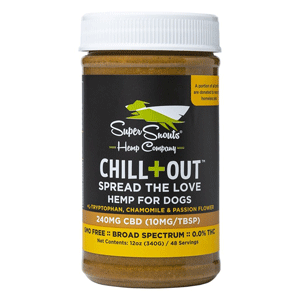 Super Snouts Chill + Out Nutty Dog Peanut Butter 12oz Super Snouts, Nutty Dog, CBD, Peanut Butter, pb, chill out, chill, out
